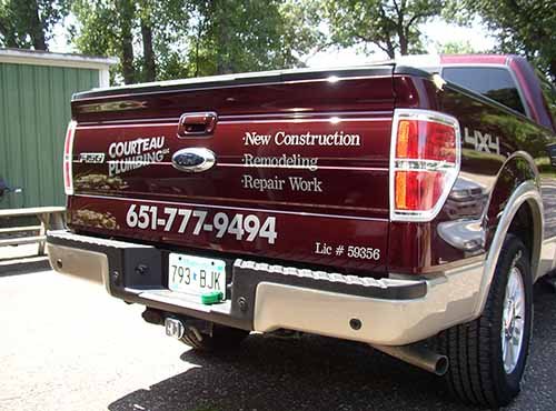 Business store truck decals