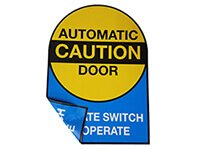 Double sided decal automatic door